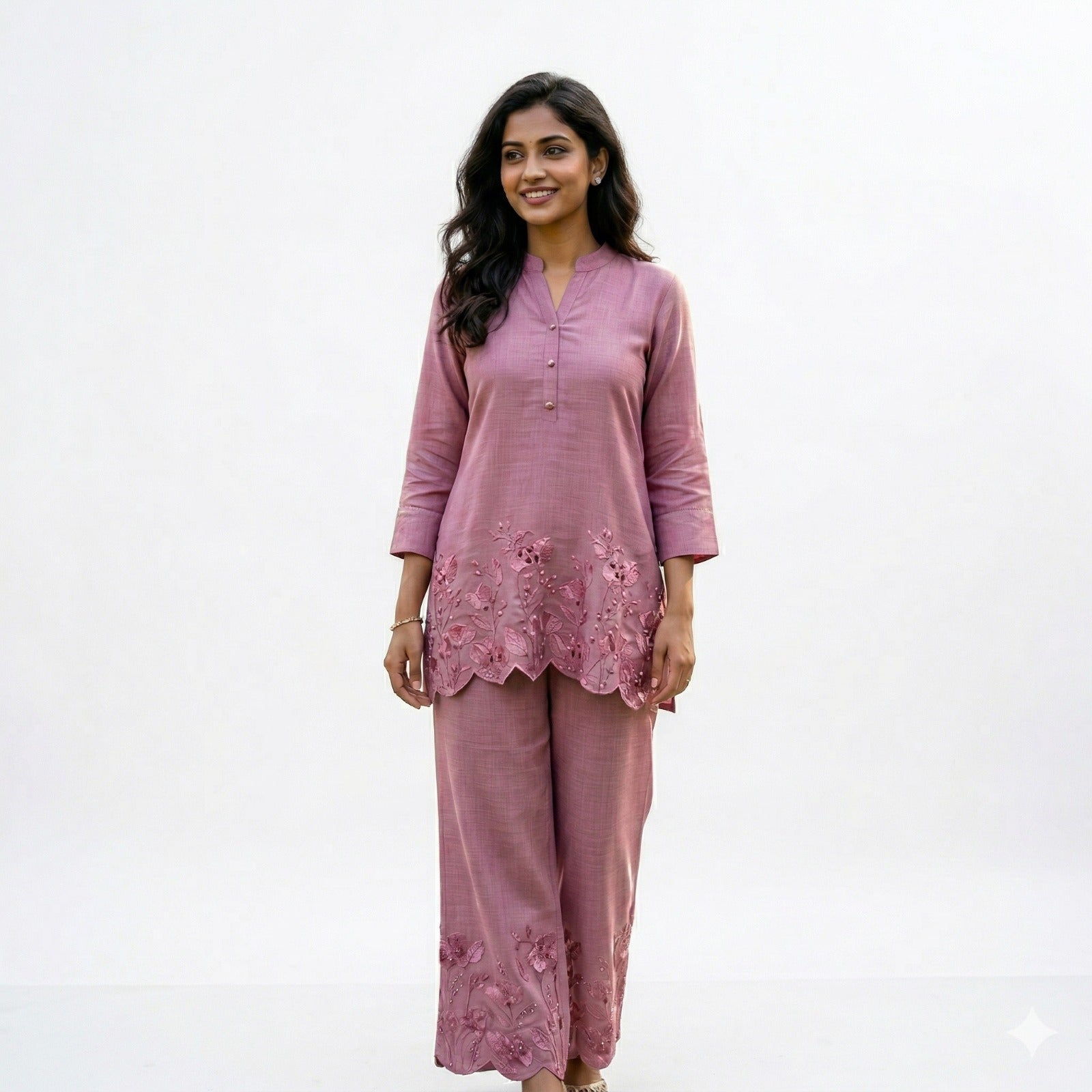 Blush Boom Embroidered Cord-set