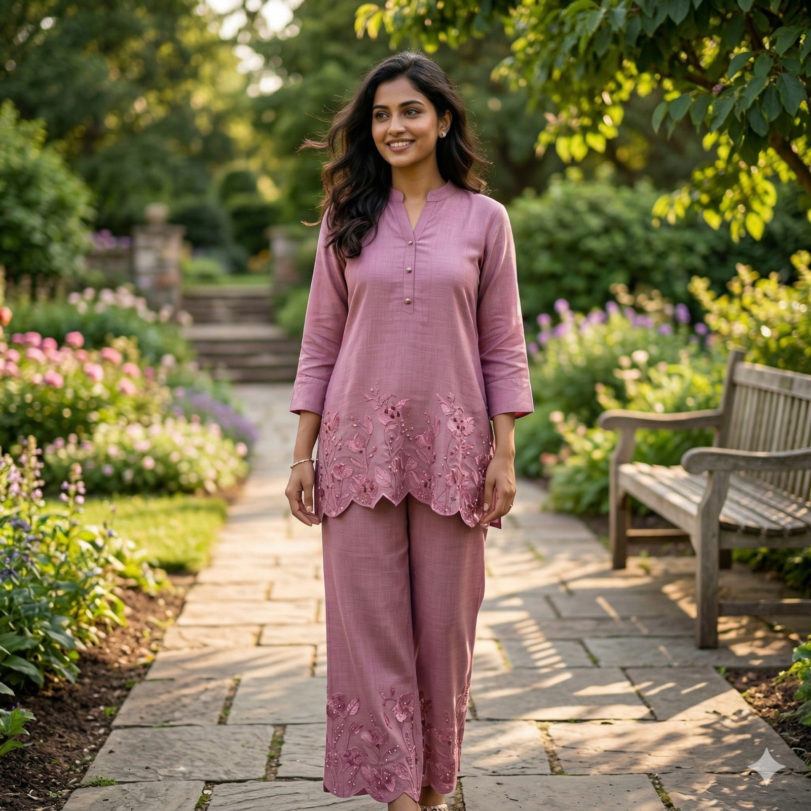 Blush Boom Embroidered Cord-set