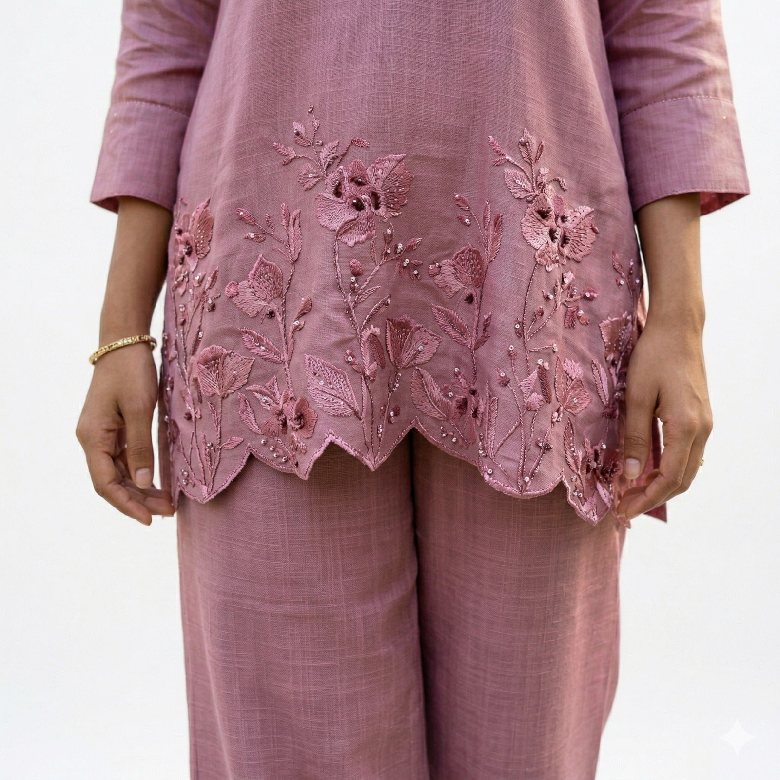 Blush Boom Embroidered Cord-set