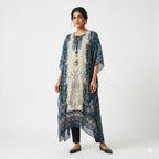 Midnight Ivory Printed Kaftan Top