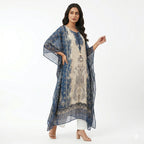 Midnight Ivory Printed Kaftan Top
