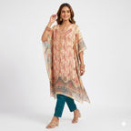 Blush Mirage Printed Kaftan Top