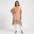 Blush Mirage Printed Kaftan Top
