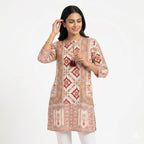Rust Bloom Ethnic Printed Top