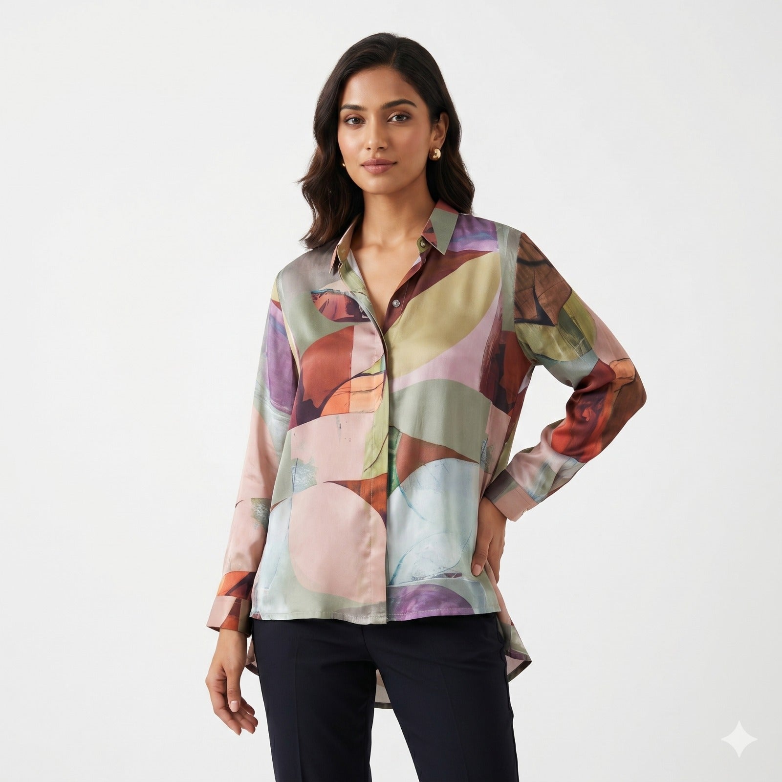 Multicolor Abstract Breeze Top