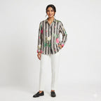 Midnight Garden Ivory Shirt Top