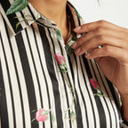 Midnight Garden Ivory Shirt Top