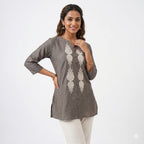 Olive Grace Embroidered Button down Top