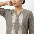 Olive Grace Embroidered Button down Top
