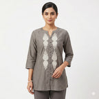 Olive Grace Embroidered Button down Top