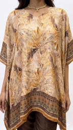 Drape Printed Kaftan Top