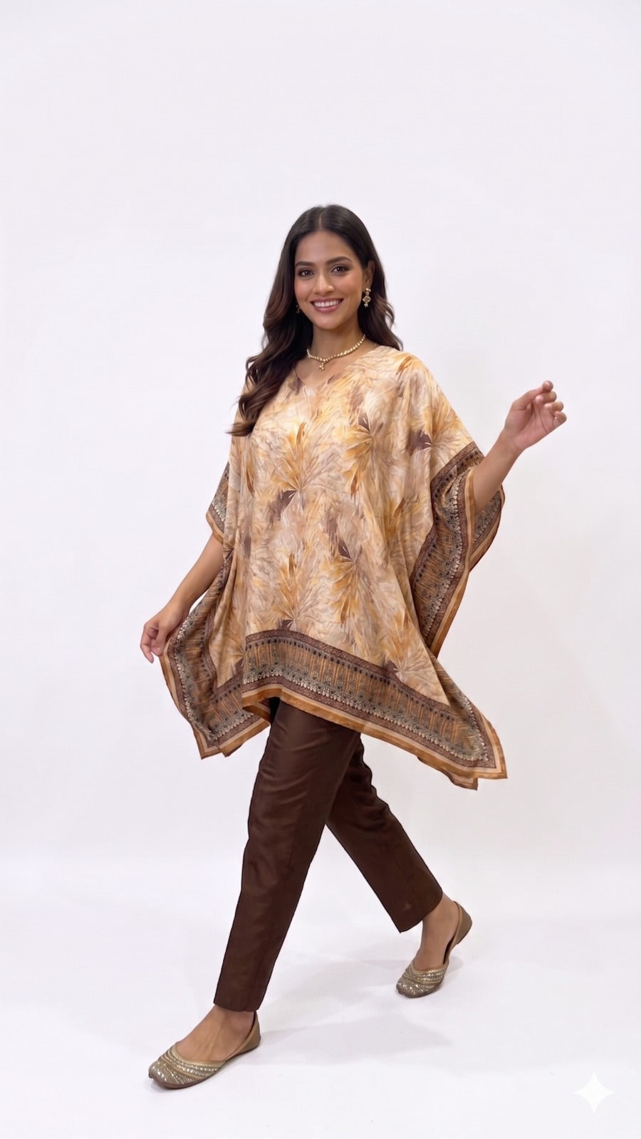 Drape Printed Kaftan Top