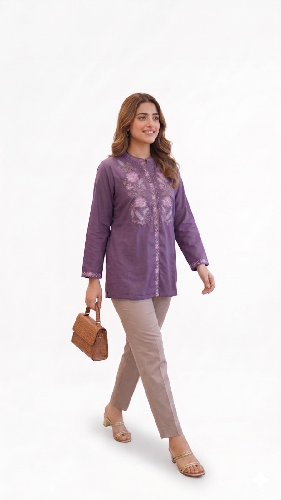 Embroidered Cotton Tunic Top