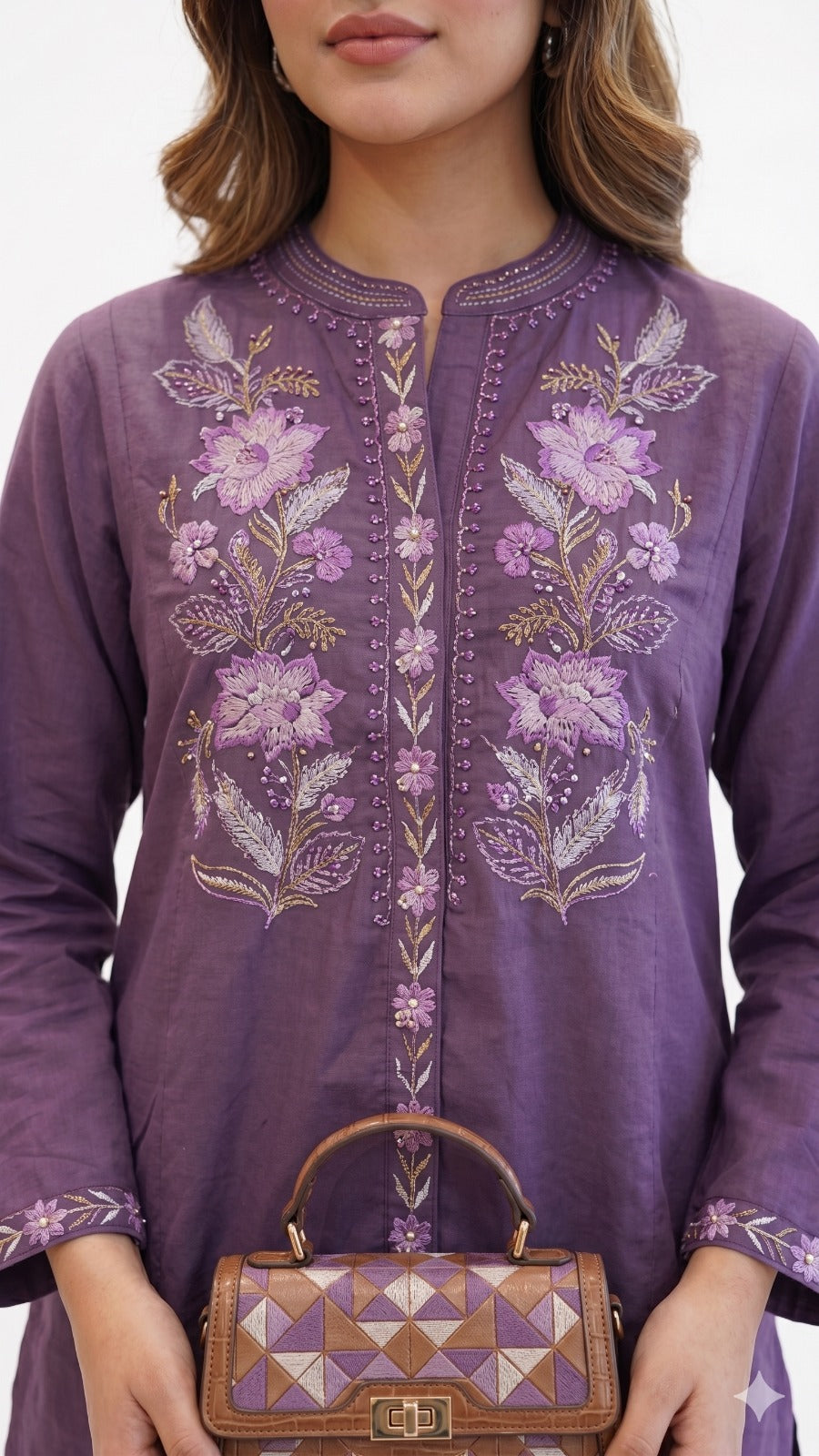 Embroidered Cotton Tunic Top