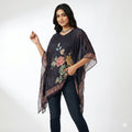 Midnight Bloom Kaftan Top