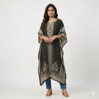 Midnight Elegance Shefon Kaftan Top