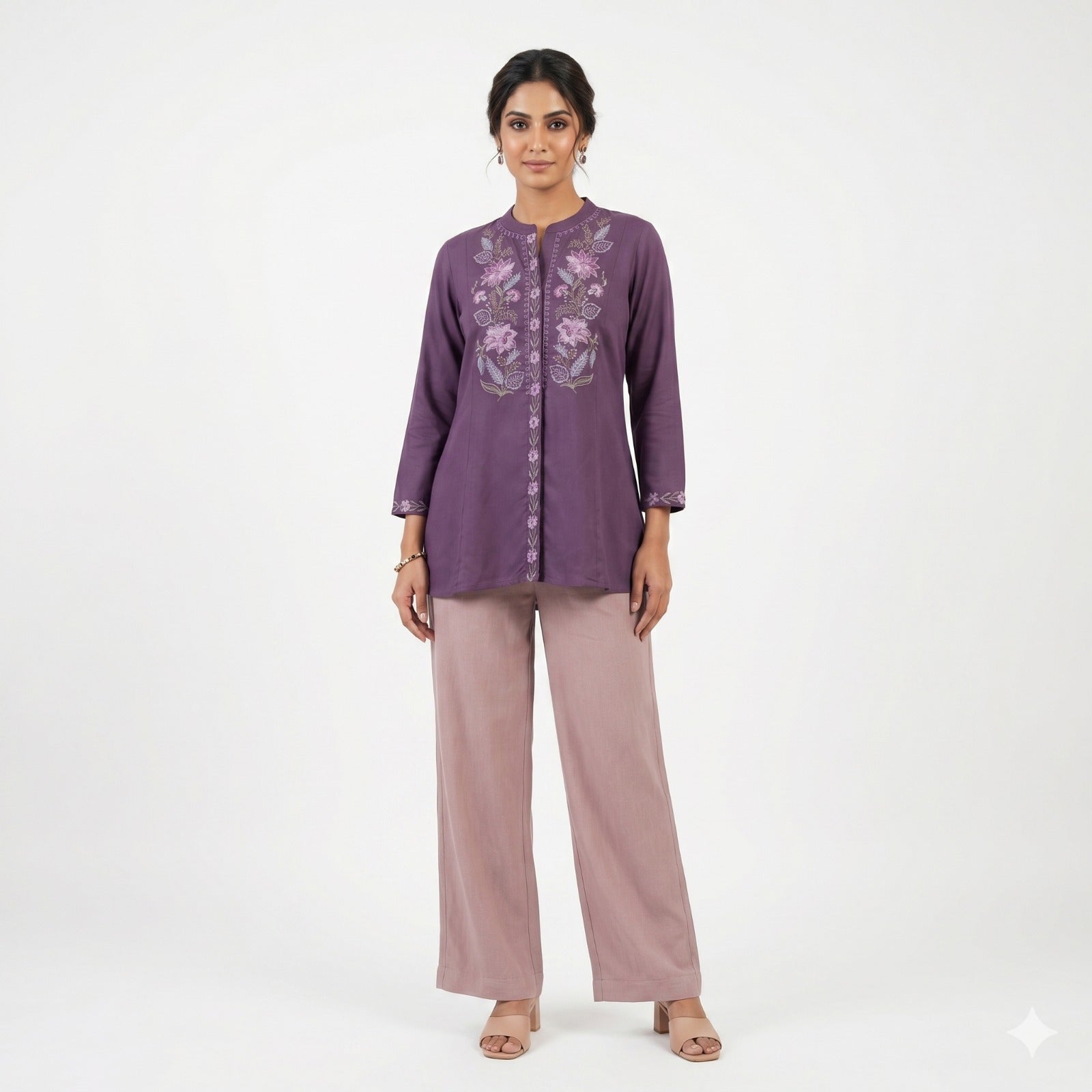 Desert Beige Linen Cotton Flairy Trousers