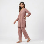 Rosé Aura Embroidered Cord-set