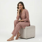 Rosé Aura Embroidered Cord-set