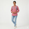 Rosy Bloom Embroidered Cotton Top
