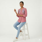 Rosy Bloom Embroidered Cotton Top