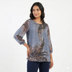 Midnight Luxe Swarovski Georgette Top