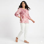 Blush Bloom Swarovski Georgette Top