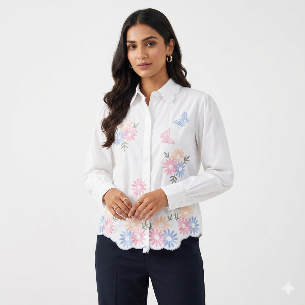 Butterfly Blossom Cotton Top