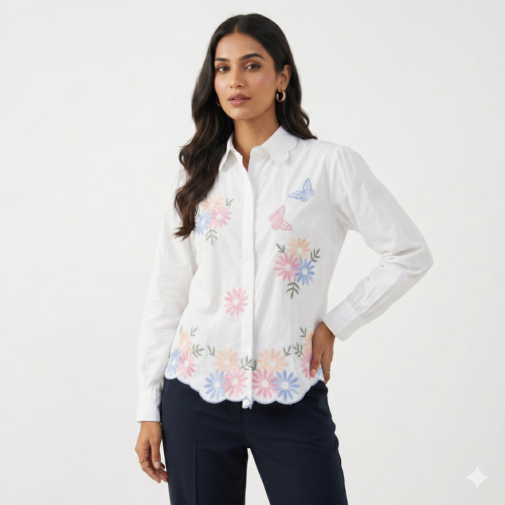 Butterfly Blossom Cotton Top