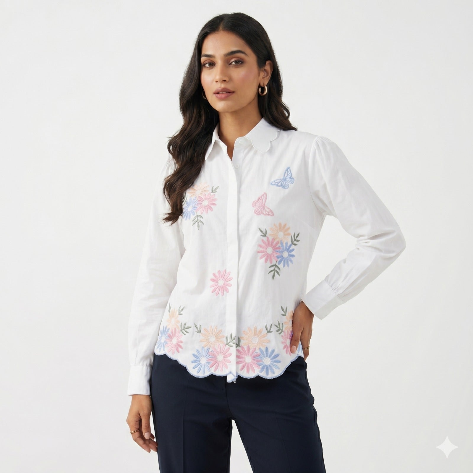 Butterfly Blossom Cotton Top