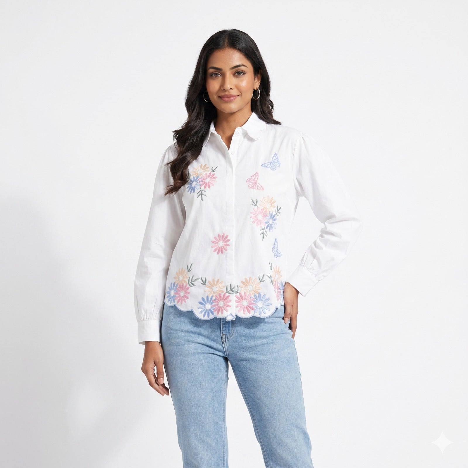 Butterfly Blossom Cotton Top