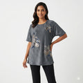 Midnight Shimmer Floral Formal Top