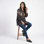 Smoky Eclipse Printed Formal Shirt Top