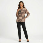Mocha Shimmer Georgette Top