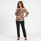 Mocha Shimmer Georgette Top