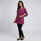 Plum Blossom Elegance Formal Top
