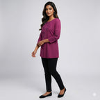 Plum Blossom Elegance Formal Top