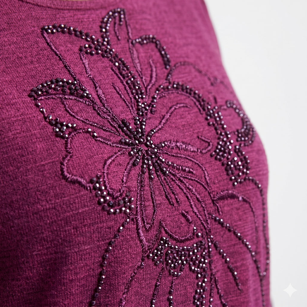 Plum Blossom Elegance Formal Top
