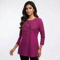 Plum Blossom Elegance Formal Top