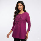 Plum Blossom Elegance Formal Top