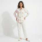 Blush Garden Embroidered Tunic Top