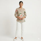 Rosé Dot Printed Crepe Top