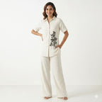 Ivory Blossom Embroidered Cord-set