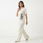 Ivory Blossom Embroidered Cord-set