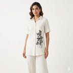 Ivory Blossom Embroidered Cord-set