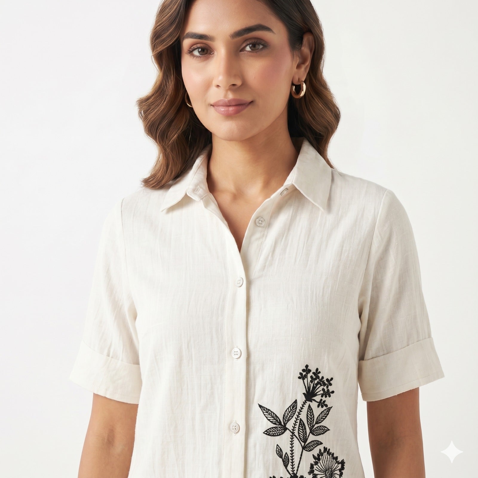 Ivory Blossom Embroidered Cord-set