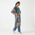 Midnight Bloom Printed Kaftan Top