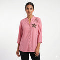 Blush Petal Embellished Georgette Top
