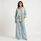 Misty Bloom Drop-Shoulder Cord-set