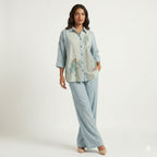 Misty Bloom Drop-Shoulder Cord-set